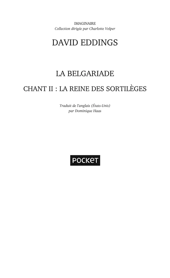 David Eddings: La Belgariade Tome 2 (French language, 2020)